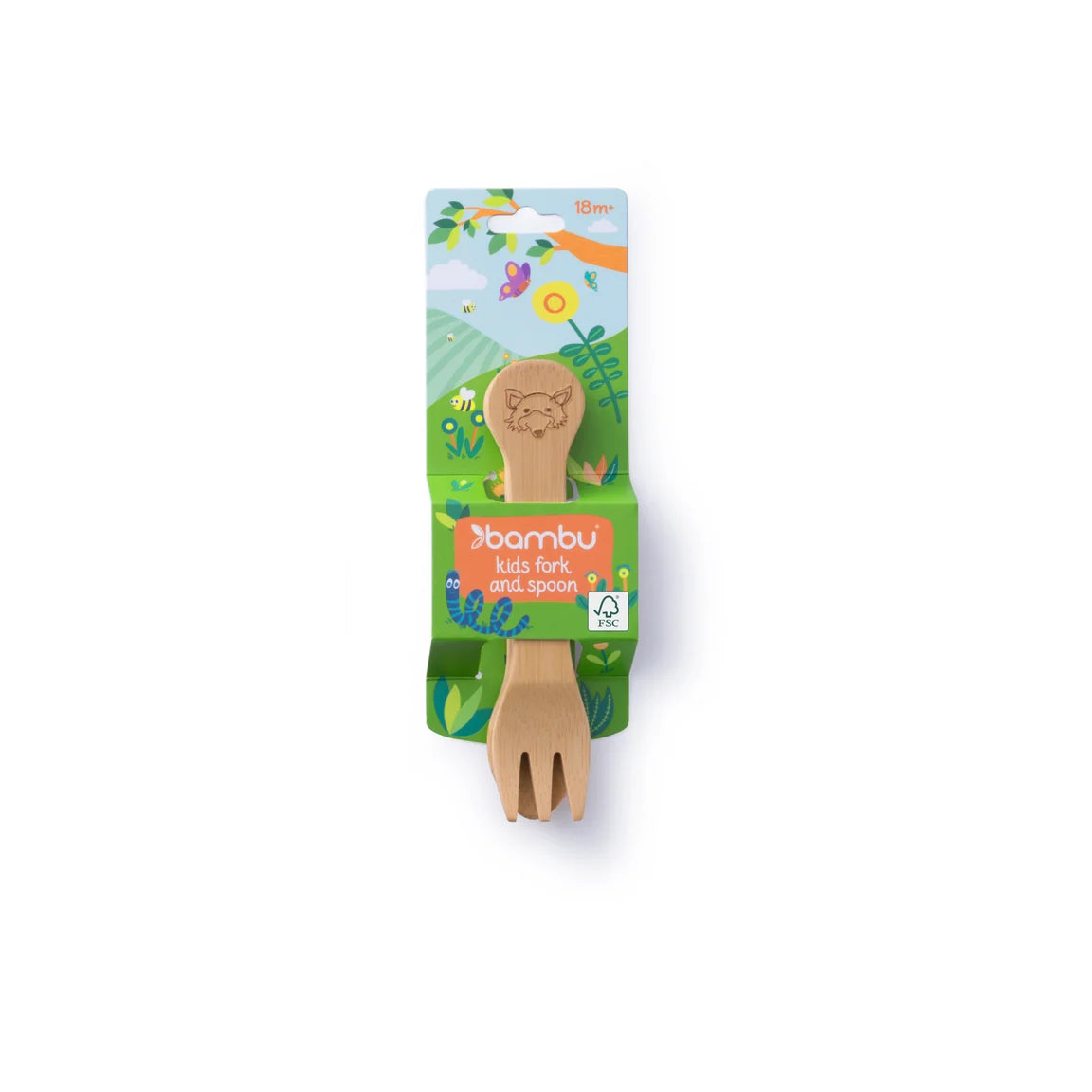 Bamboo Kid's Fork & Spoon Set (18M+)