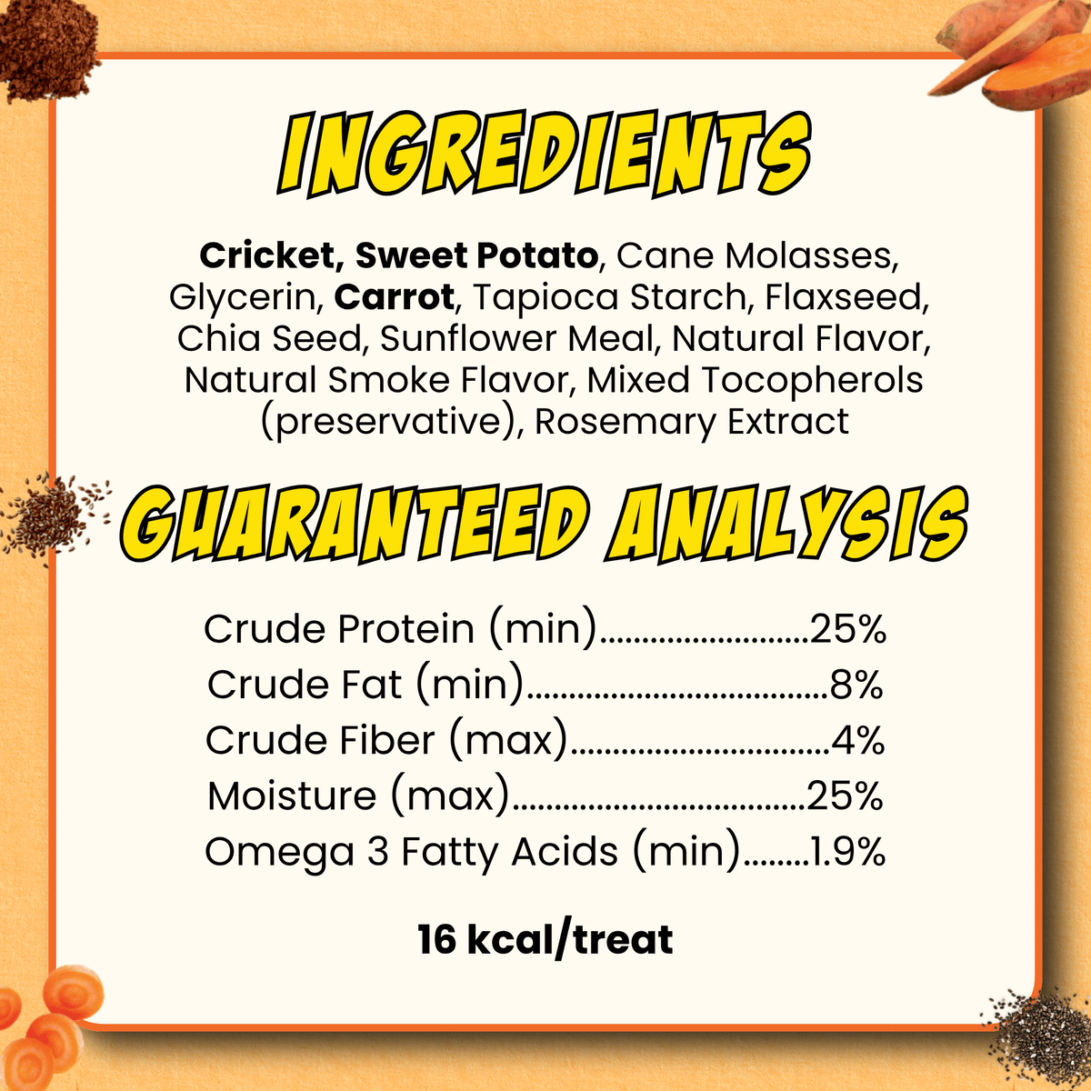 Cricket & Sweet Potato Jerky Dog Treats, 2 Pack