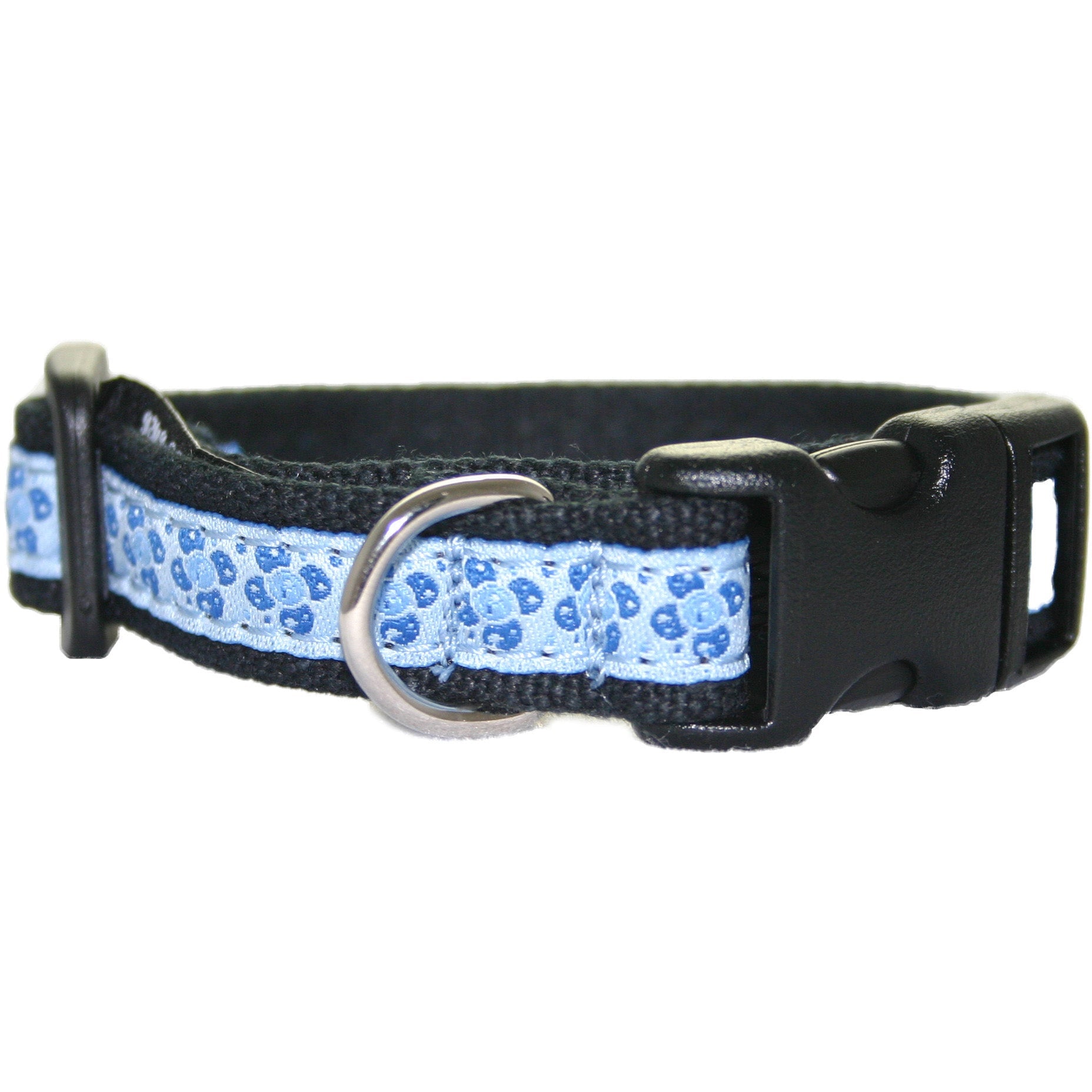Hemp Dog Collar Blue Retro