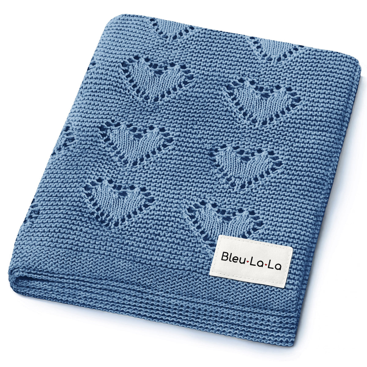Heart Cotton Knit Baby Blanket