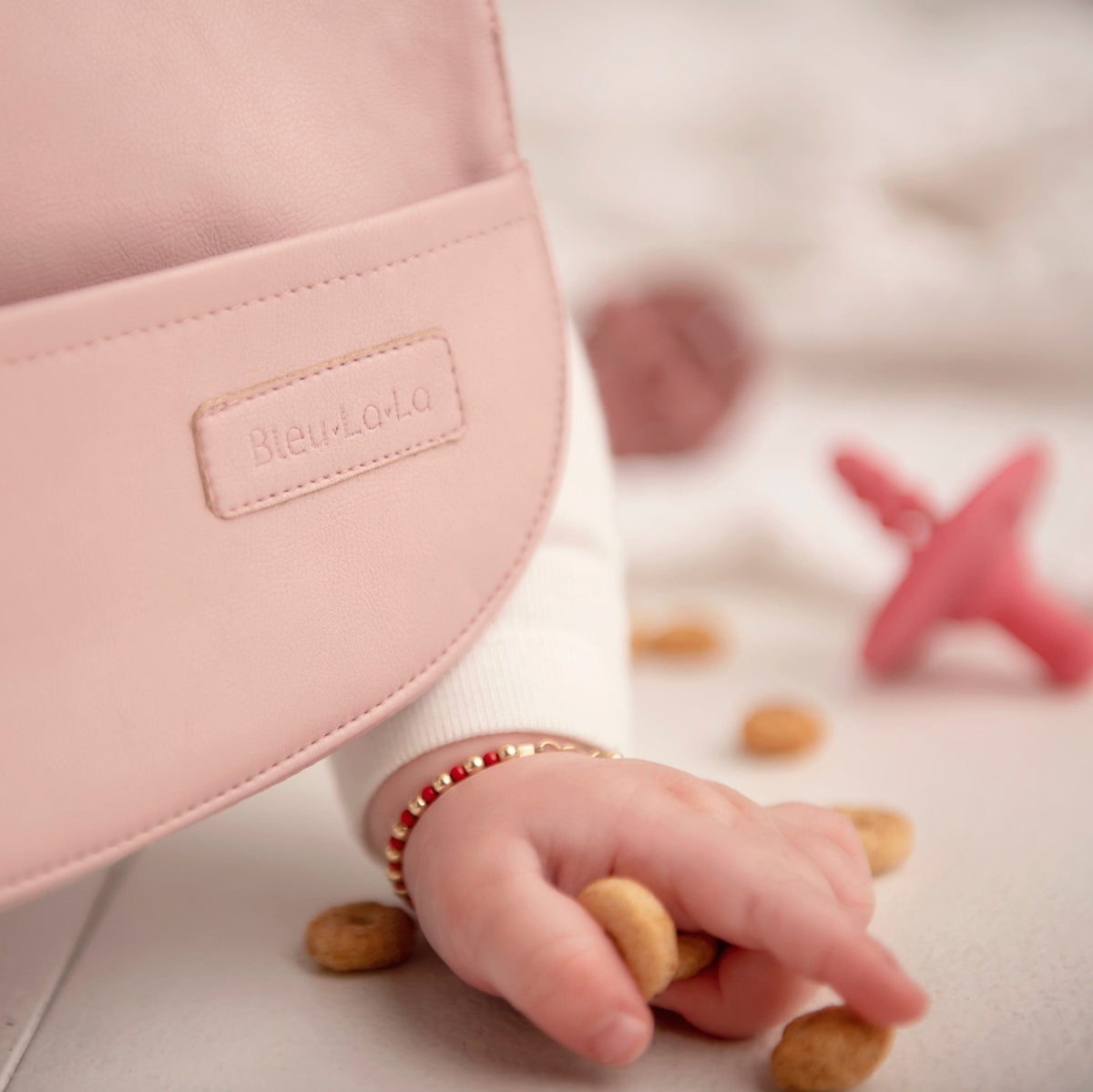 Classic Vegan Leather Baby Bib Set