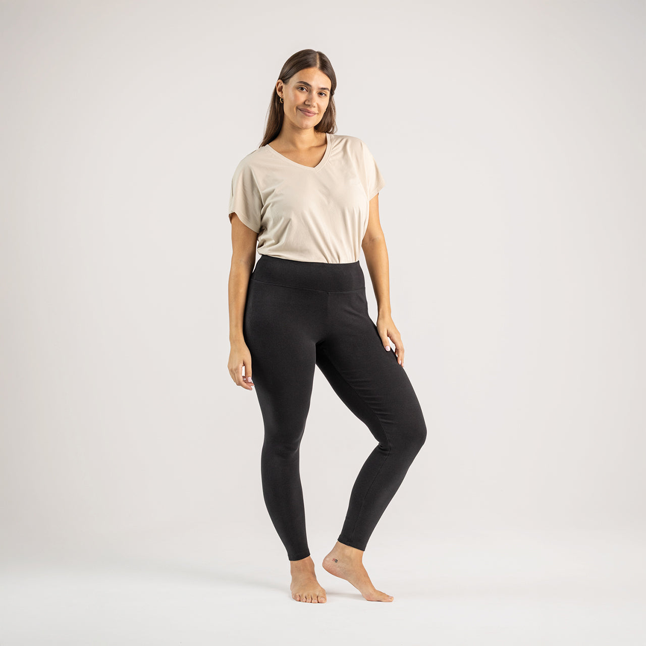 Organic Cotton Ribbed Leggings