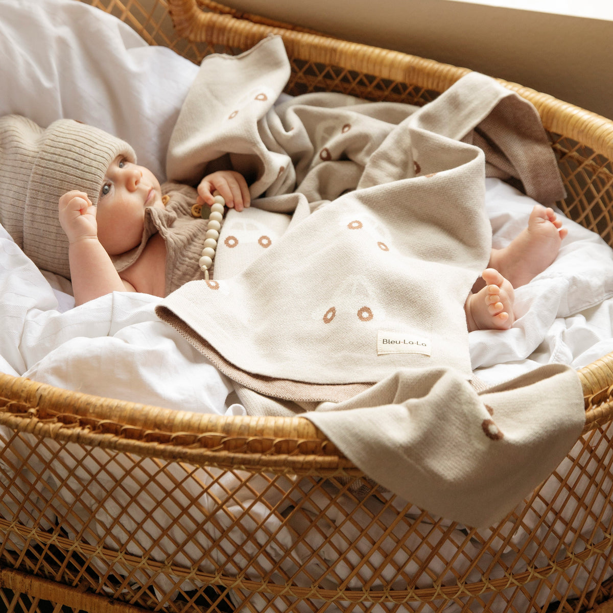 Whimsy Cotton Knit Baby Blanket