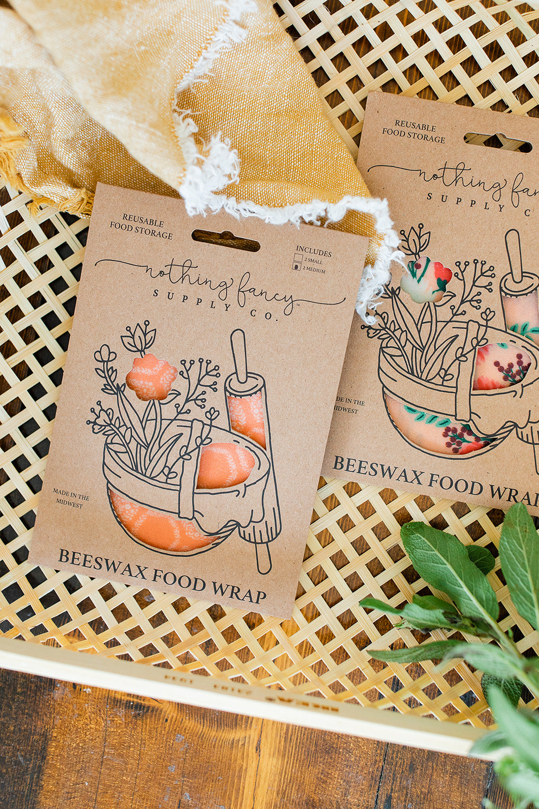 Orange Grove - Beeswax Wraps Bundle (Set of 3)