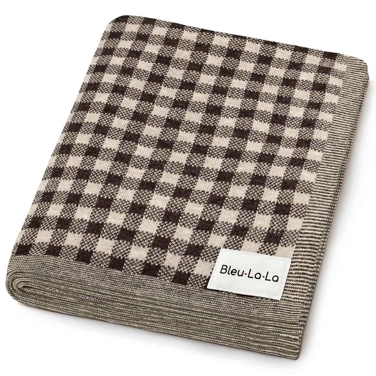 Checkered Cotton Knit Baby Blanket