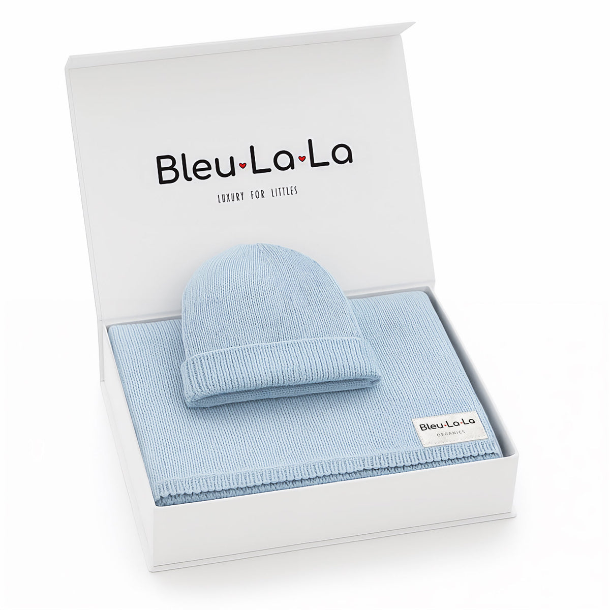 Luxe Organic Cotton Baby Blanket & Hat Gift Set