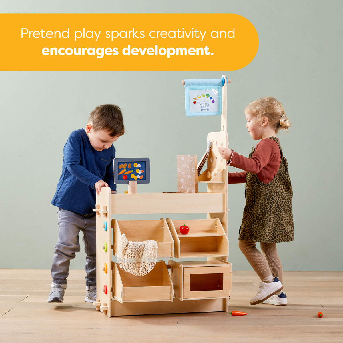 Creative Play 3 in 1 – Play Kitchen, Store & Workshop