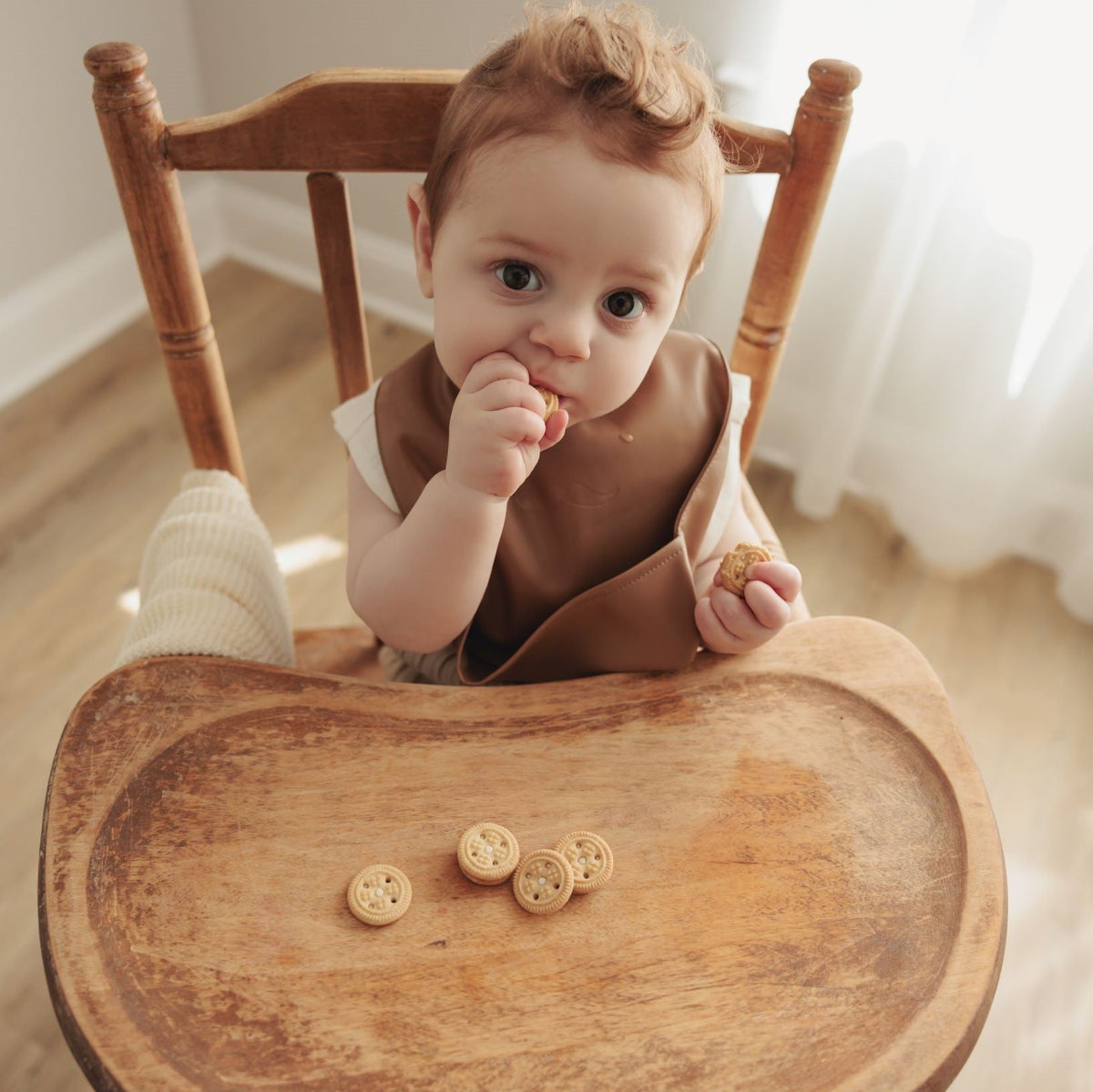 Classic Vegan Leather Baby Bib Set