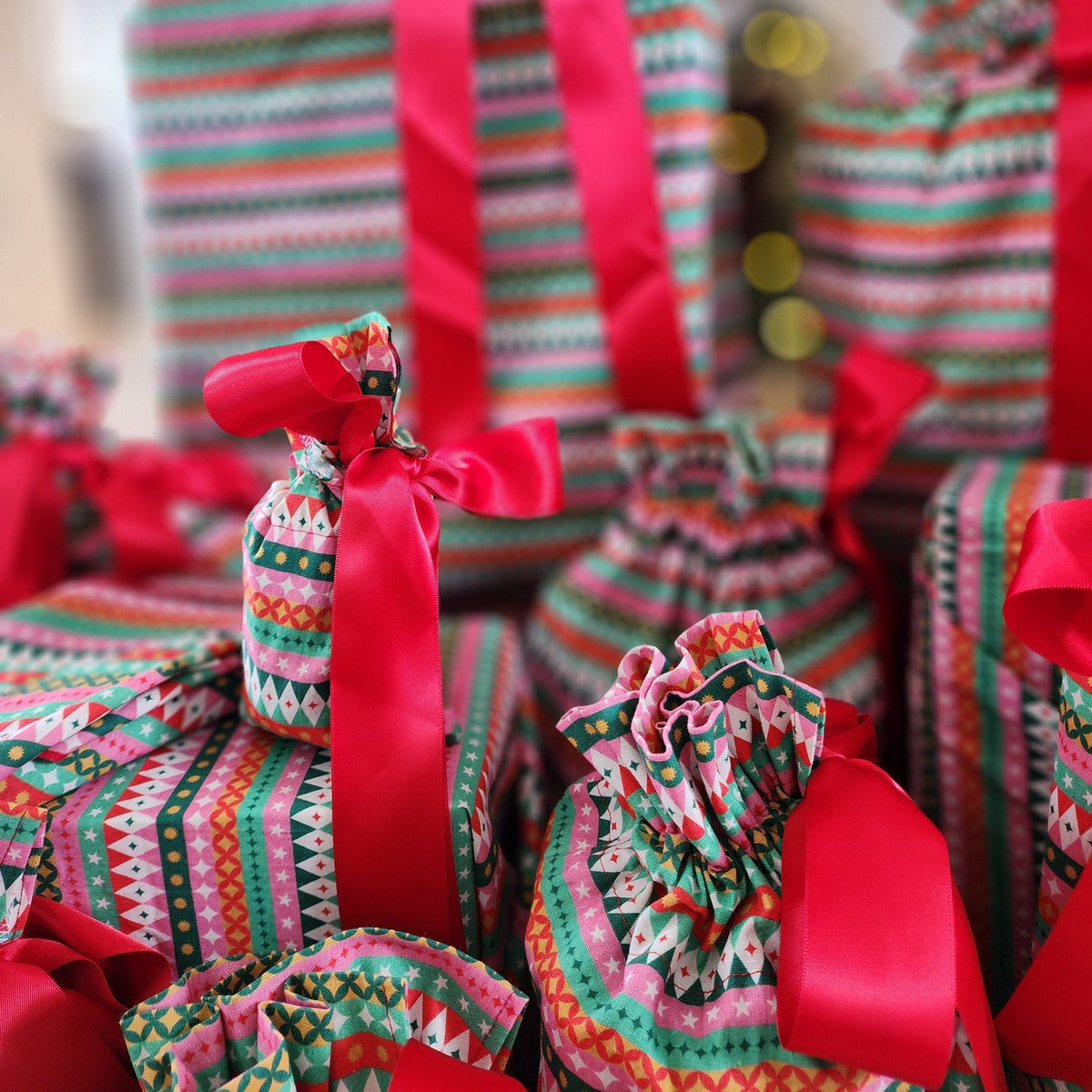 Fiesta Reusable Gift Bag Set