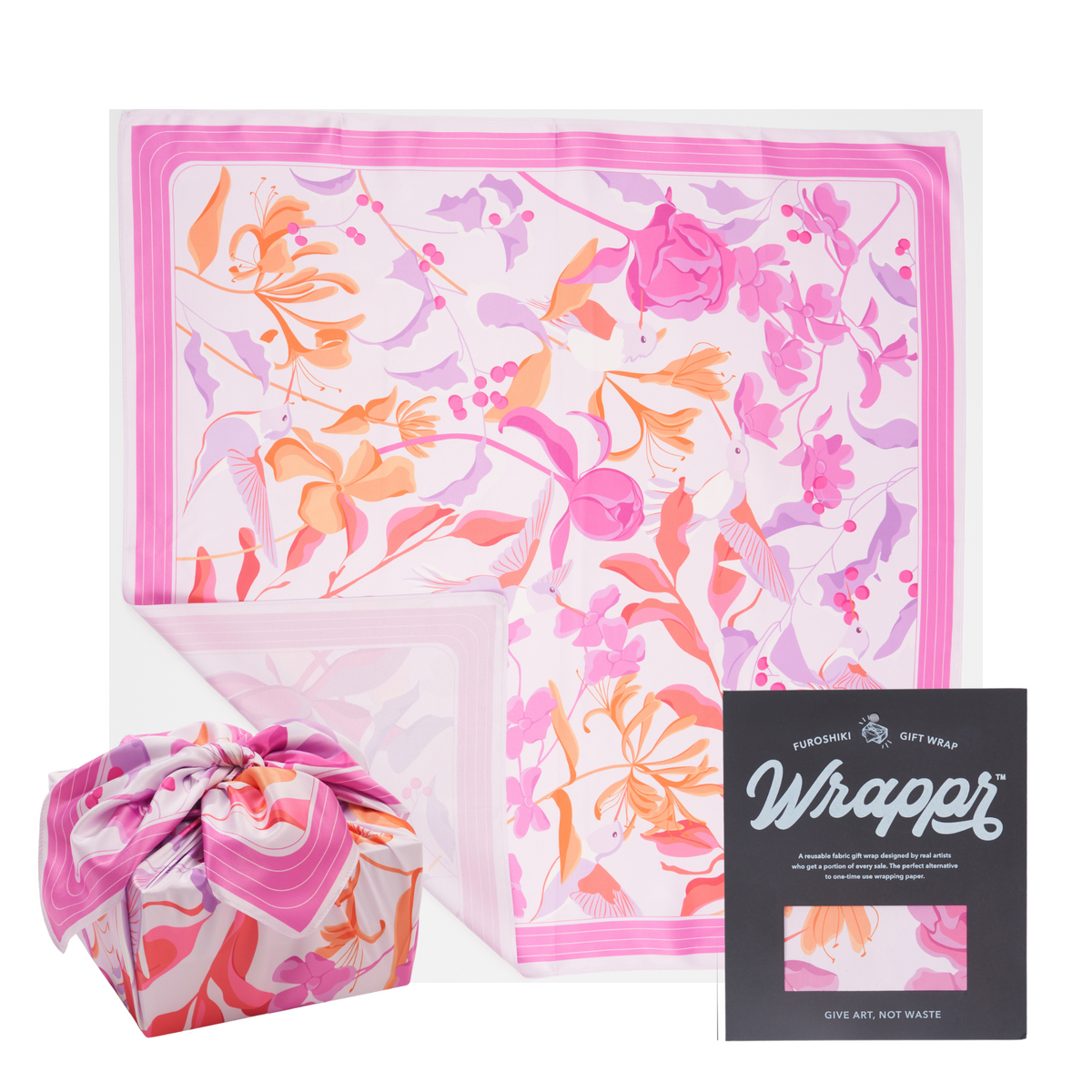 Furoshiki Gift Wrap by Danni Ha - 28", Recycled Polyester