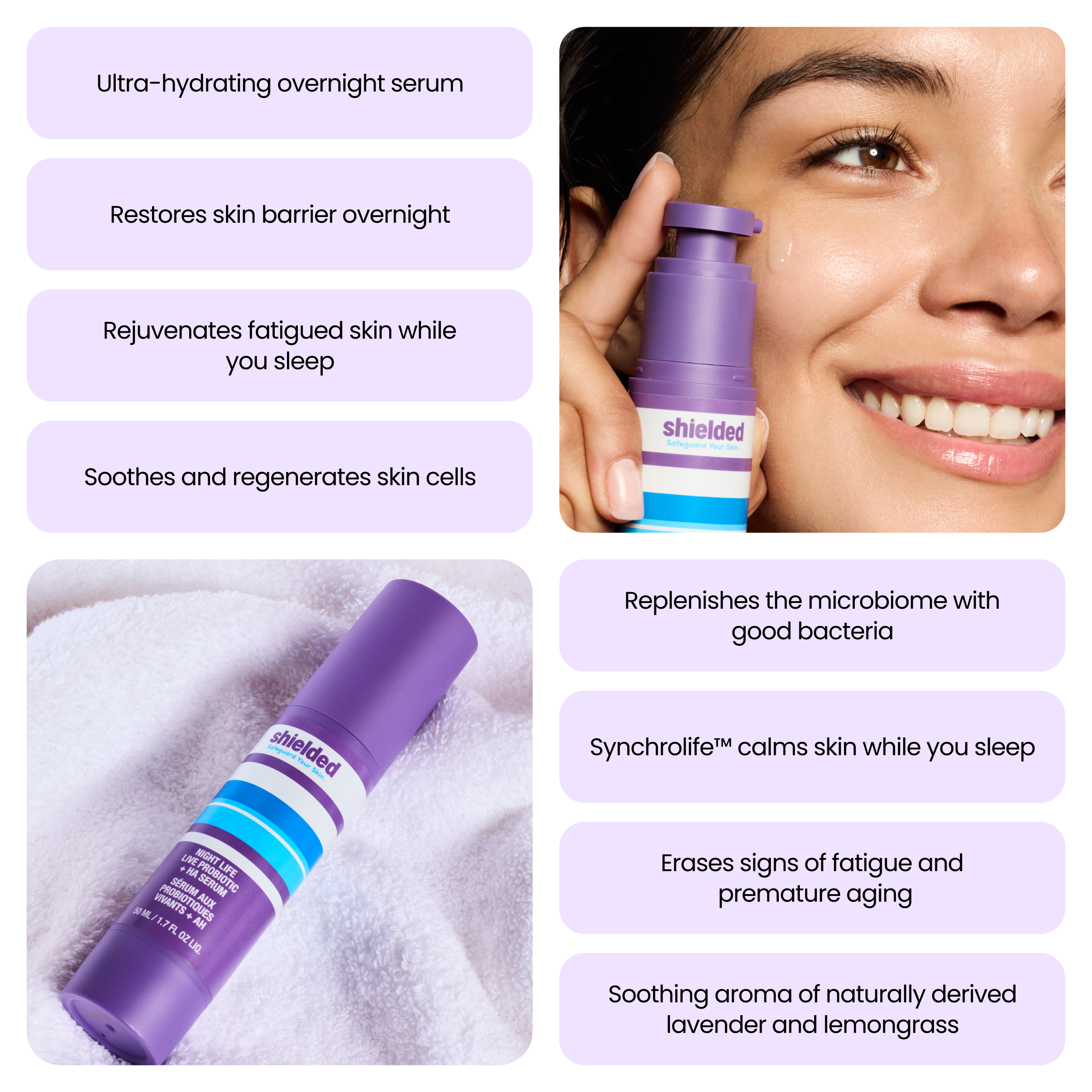 Night Life “Live” Probiotic + HA Serum