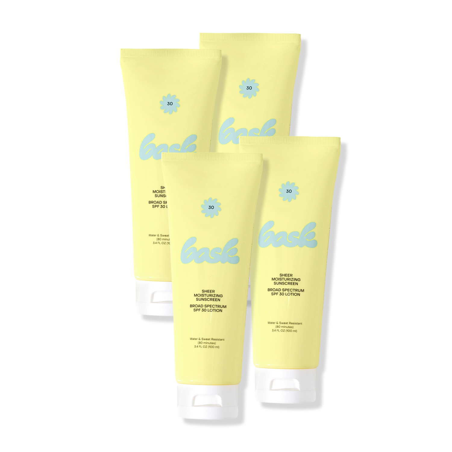 Bask Suncare SPF 30 Lotion 4-Pack - Travel Size Bundle