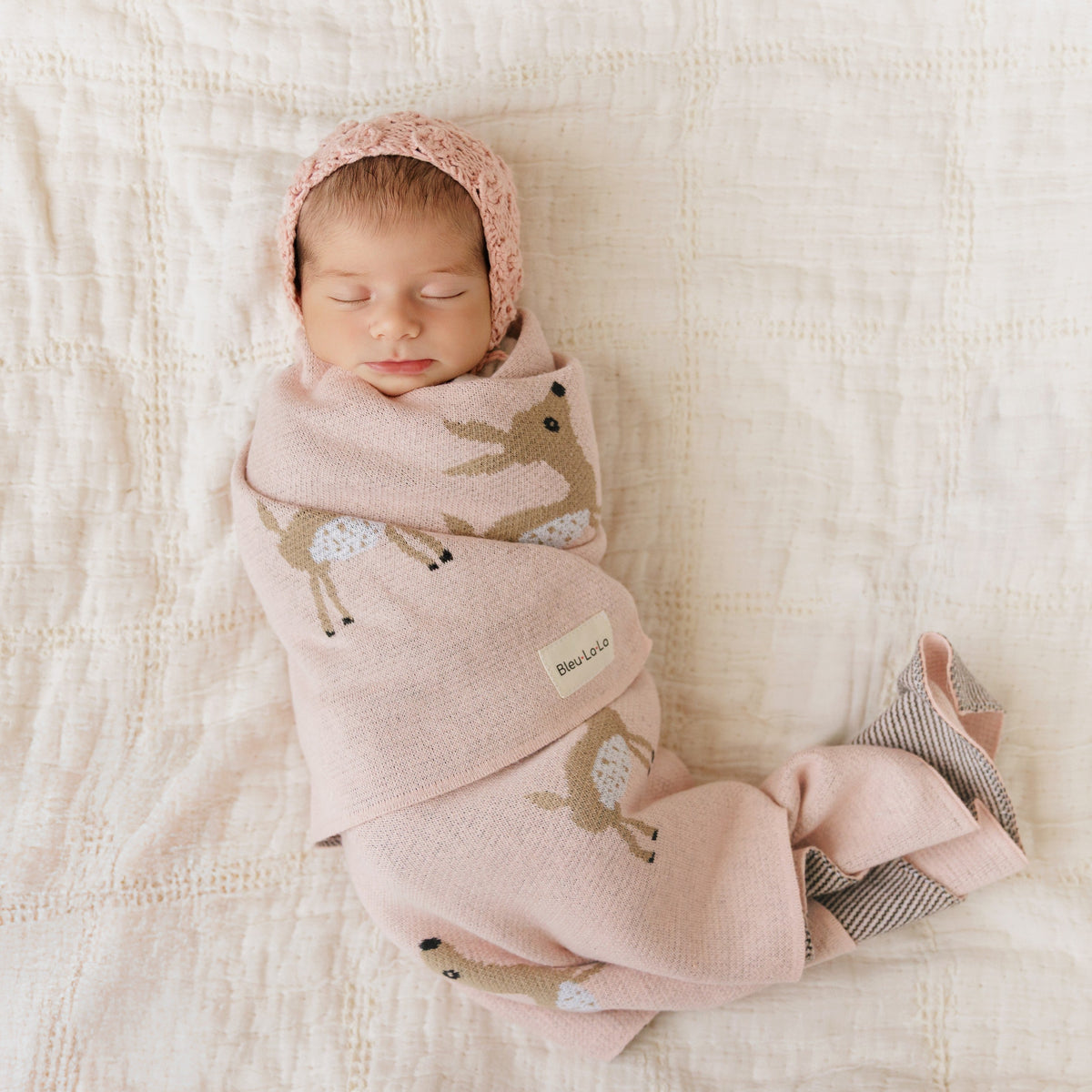 Whimsy Cotton Knit Baby Blanket