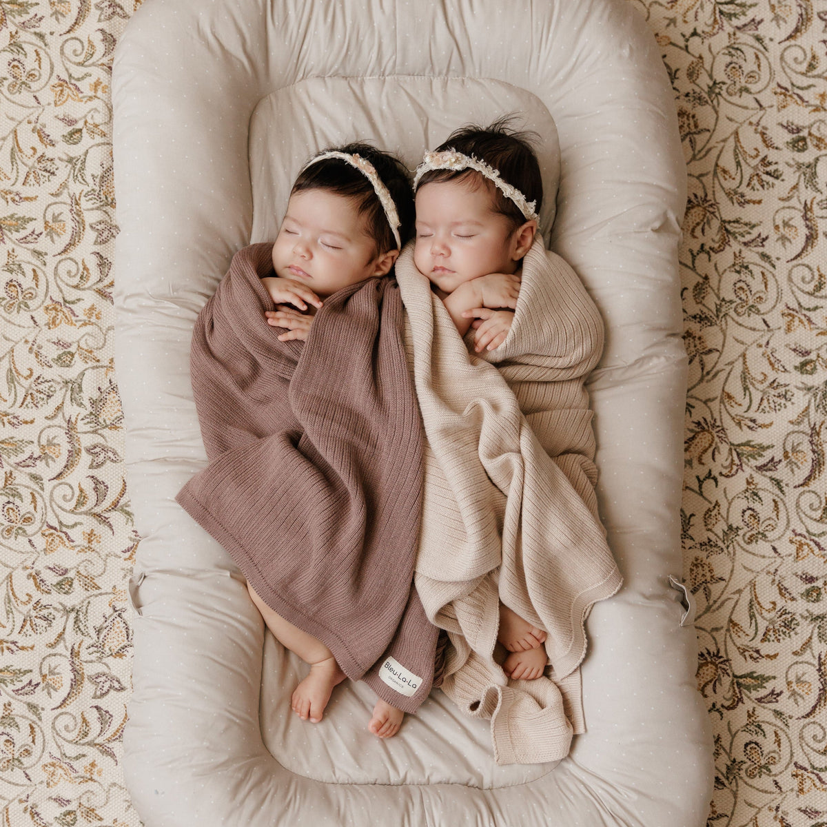 Ribbed Organic Cotton Knit Baby Blanket