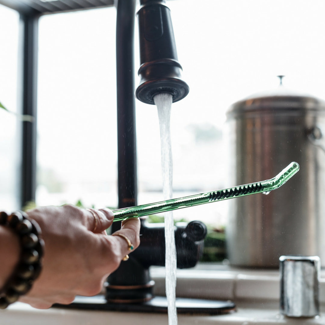Classic 6" Glass Straw Set - Iridium