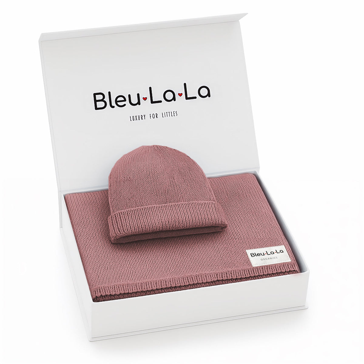 Luxe Organic Cotton Baby Blanket & Hat Gift Set