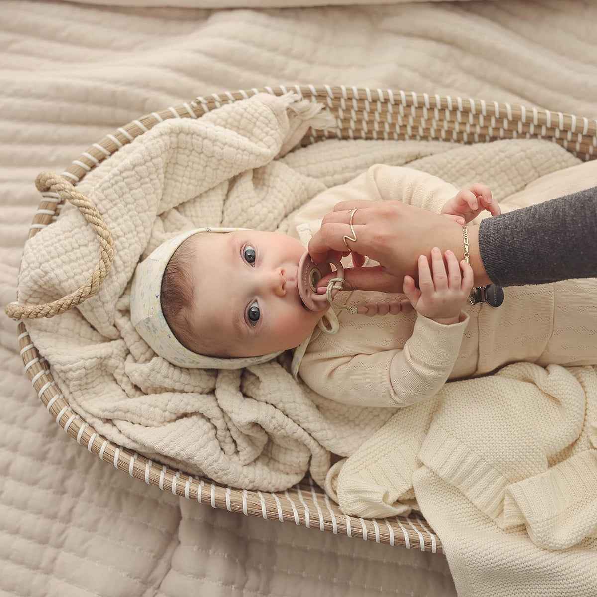 Heritage Organic Cotton Knit Baby Blanket