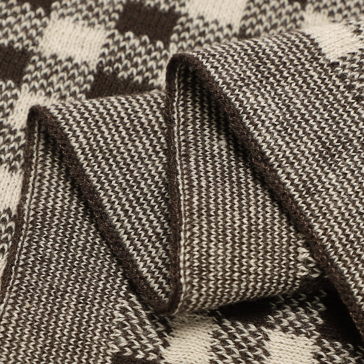Checkered Cotton Knit Baby Blanket