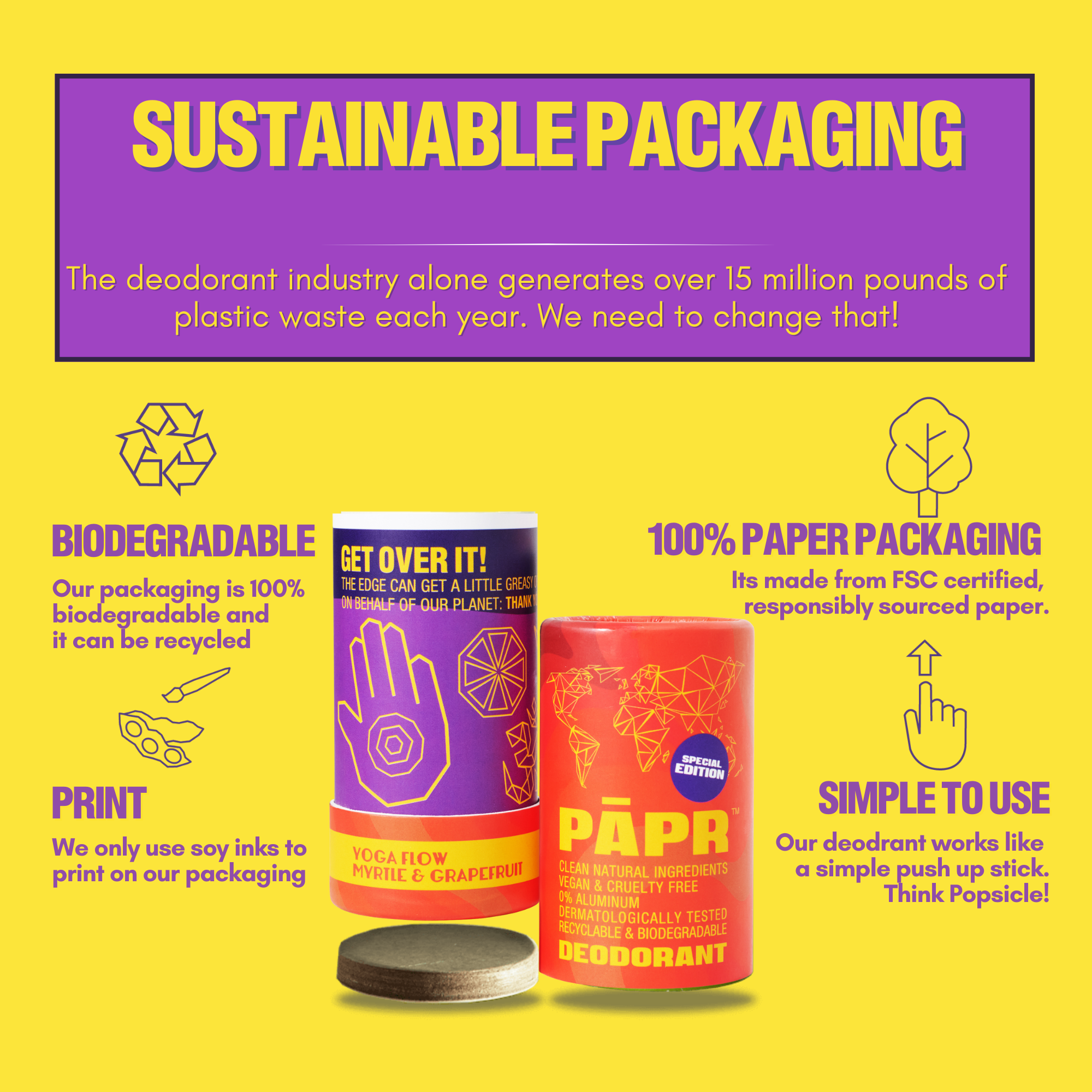 Yoga Flow Deodorant- Vegan, Aluminum Free