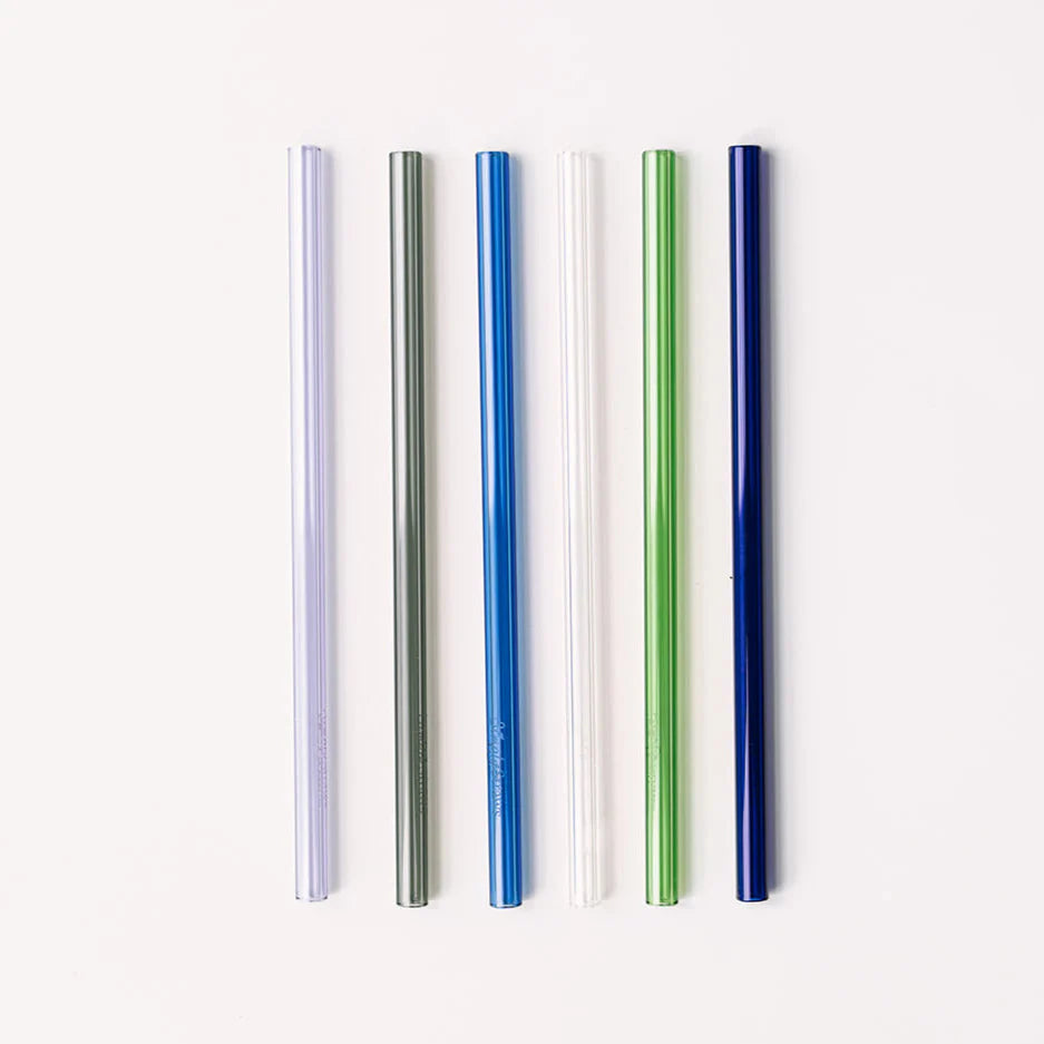 Wide Glass Smoothie Straw Set, 8" or 10"