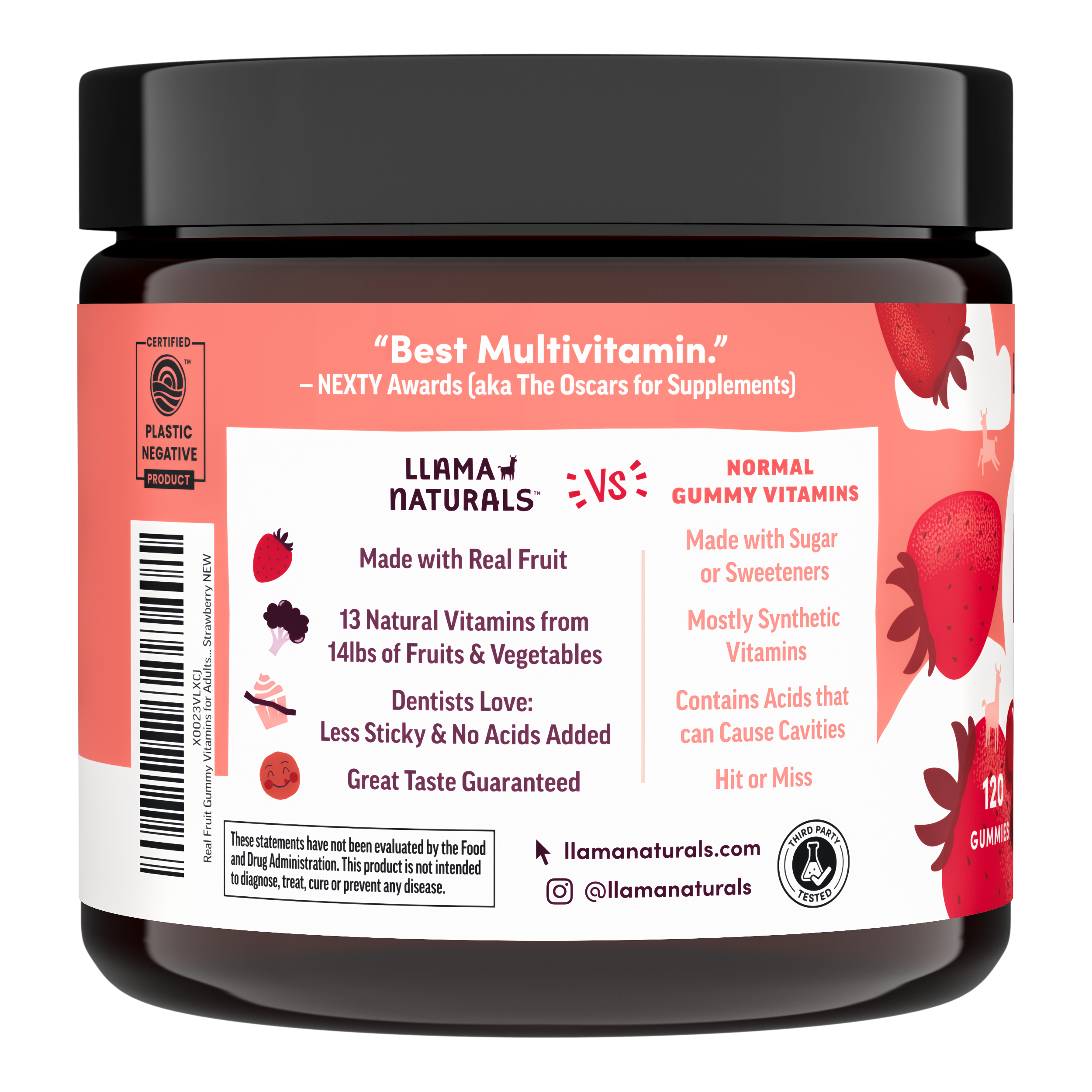 Adult Multivitamin Gummies, Strawberry (120 ct)