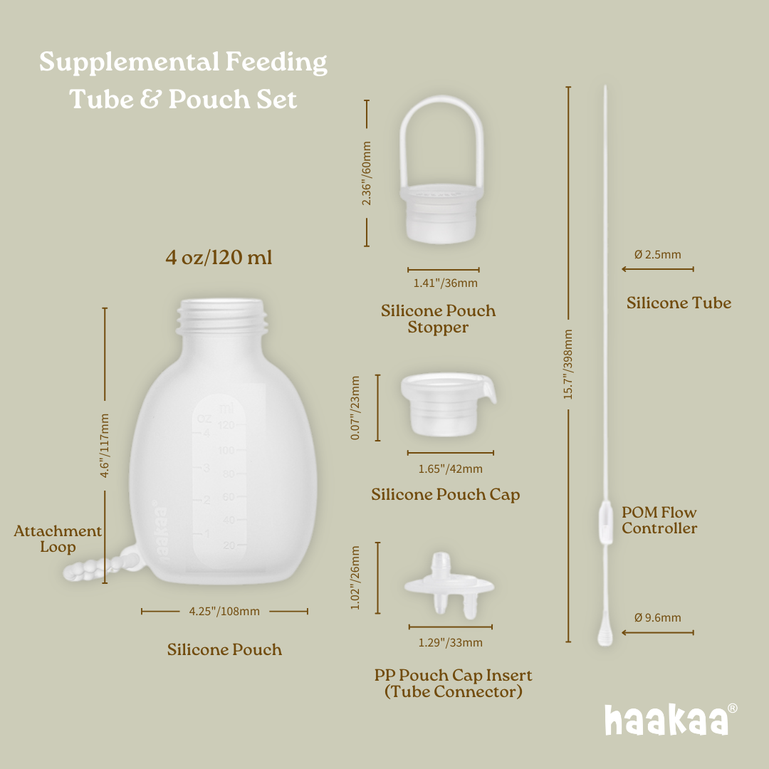 Haakaa Supplemental Feeding Tube & Pouch Set