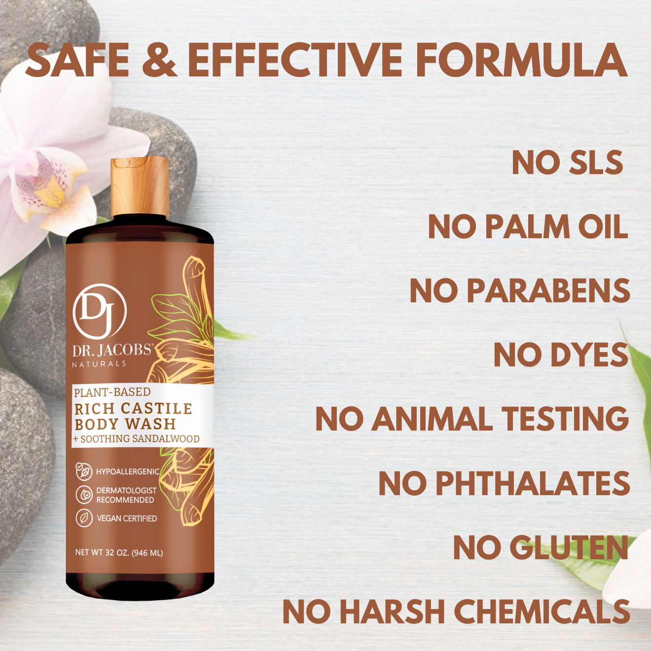 Dr. Jacobs Naturals Sandalwood Castile Body Wash