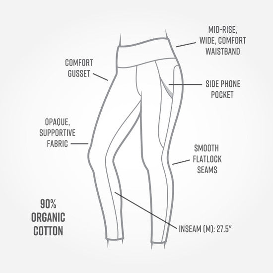 Organic Cotton Blackout Leggings Ankle