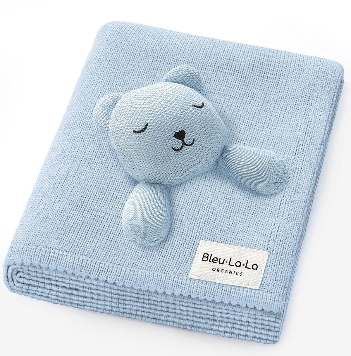 Organic Cotton Baby Blanket with Attached Lovey