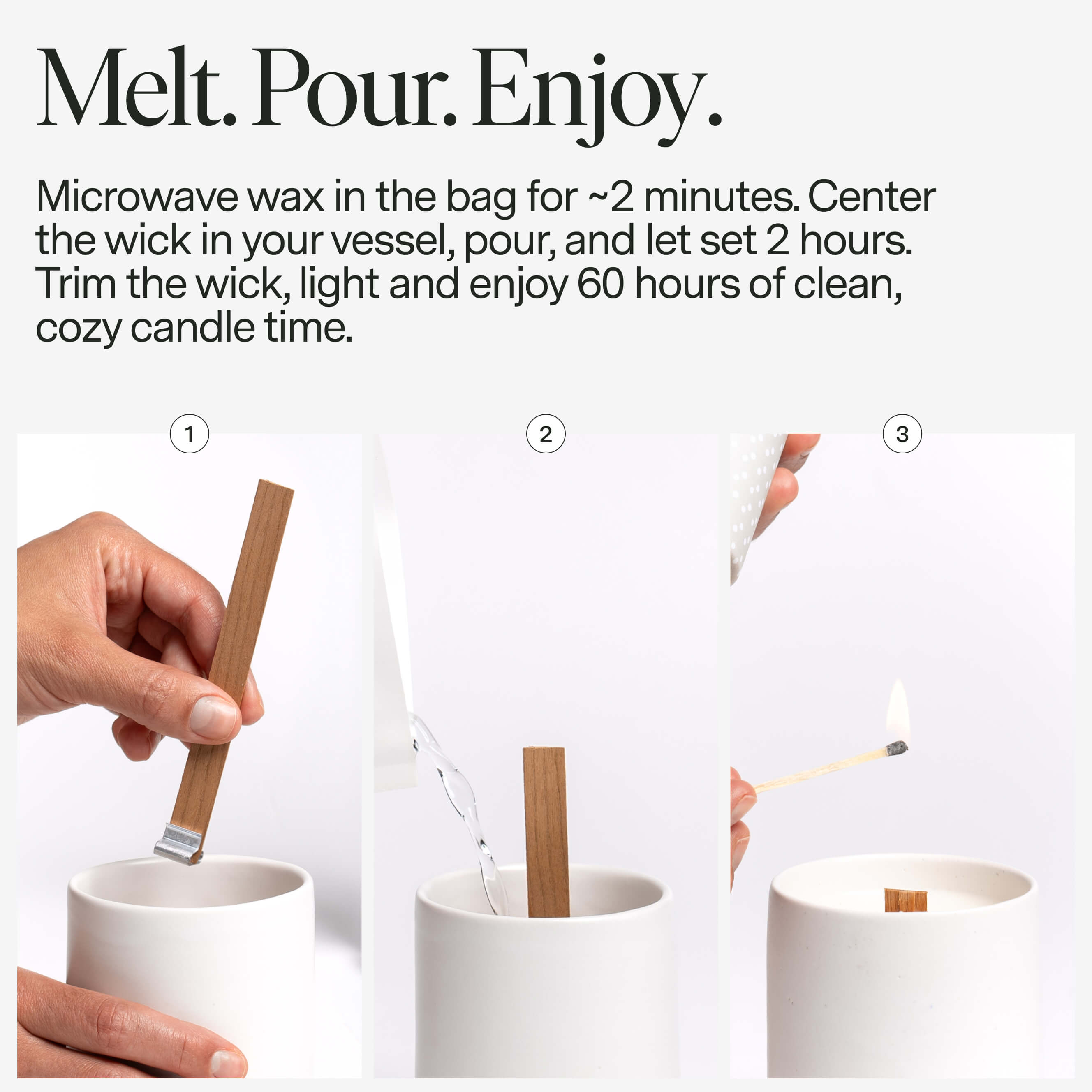 No 01 Candle Refill — Bergamot, White Rose, Oakmoss