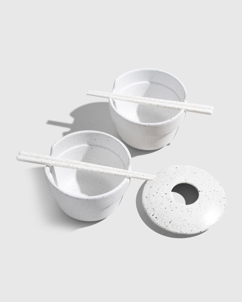 Stoneware Stackable Noodle Bowl Set