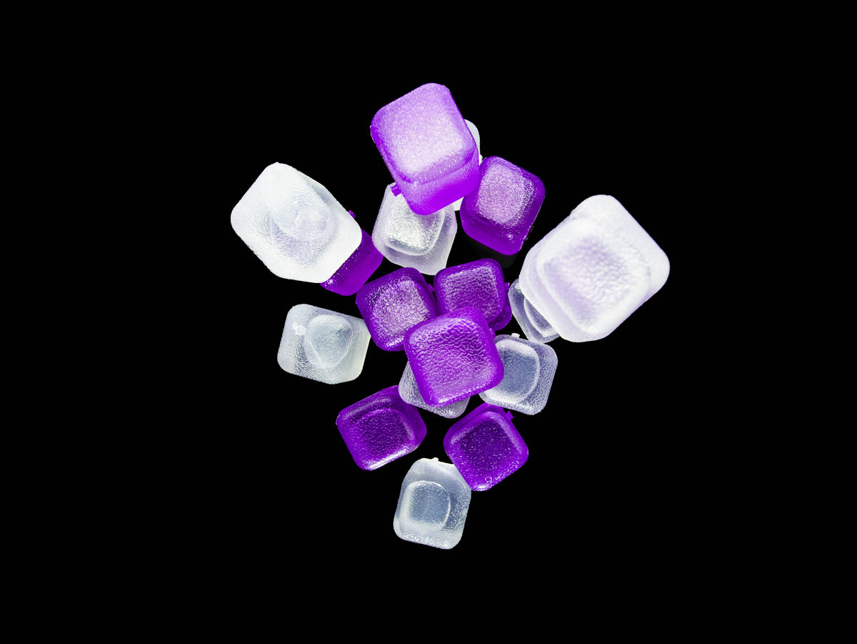 Reusable Ice Cubes Purple & Clear