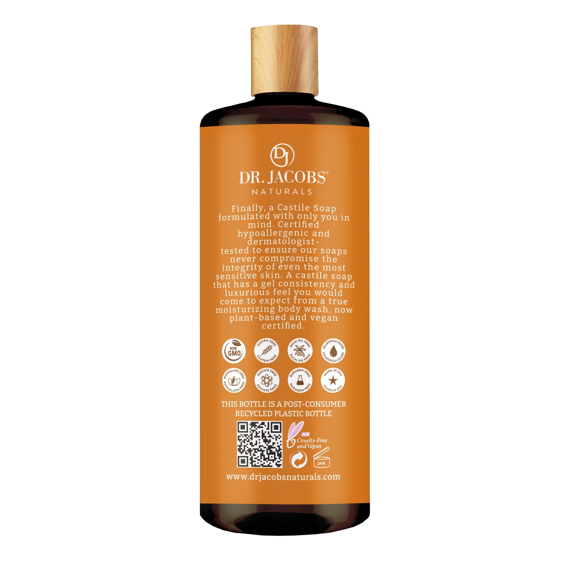 Dr. Jacobs Naturals Orange & Ginger Castile Body Wash