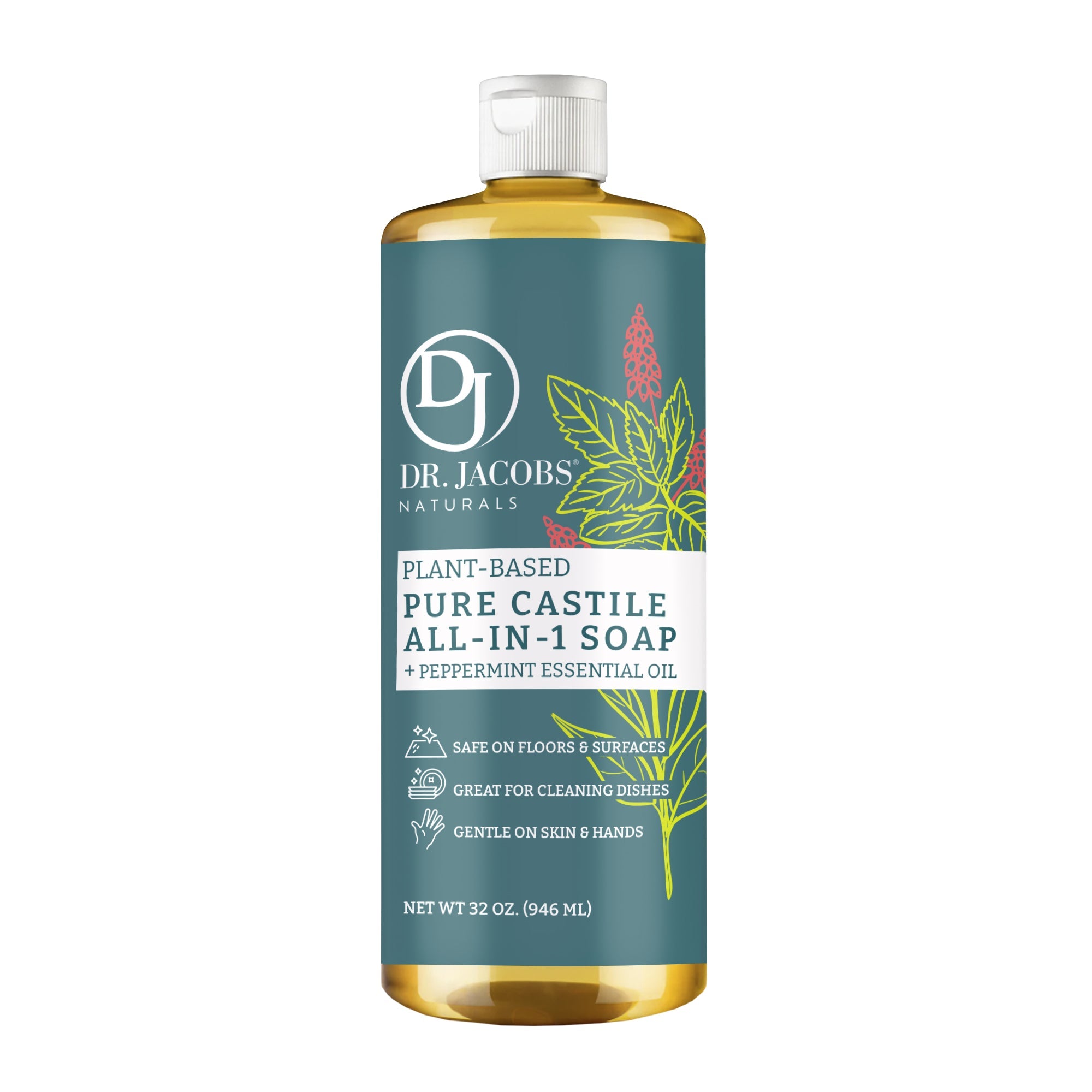 Dr. Jacobs Naturals Peppermint All-in-One Castile Soap