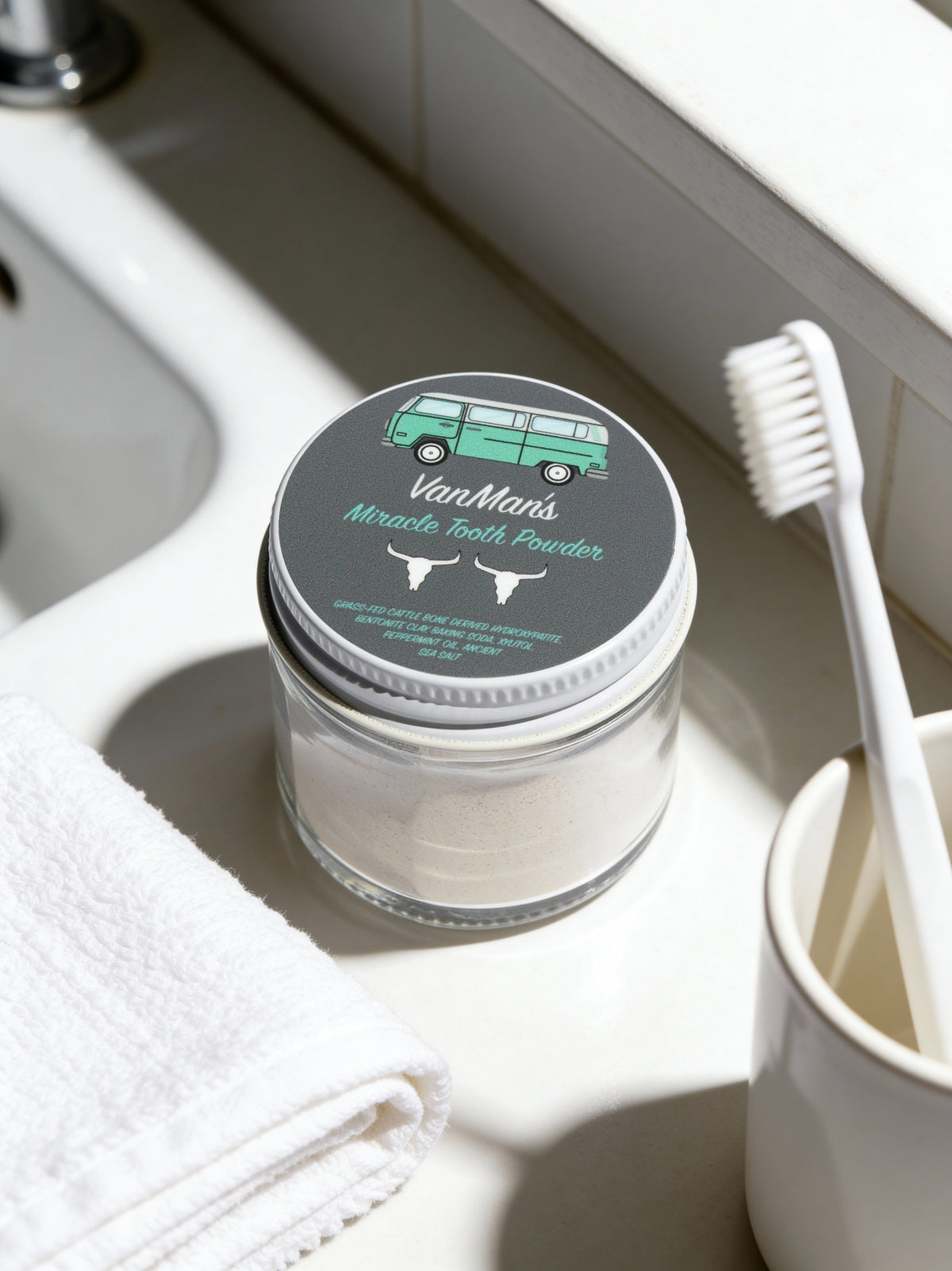 Miracle Tooth Powder - Mint-Bone, 2 oz