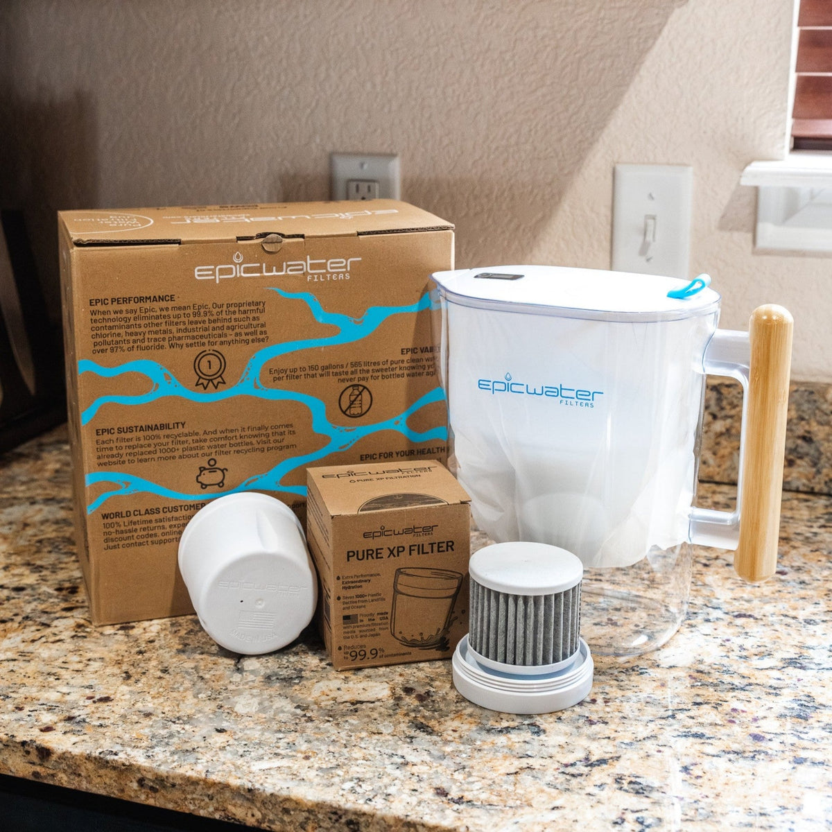 Pure XP Water Filter Pitcher | Reduces Fluoride, PFAS, & Parasites