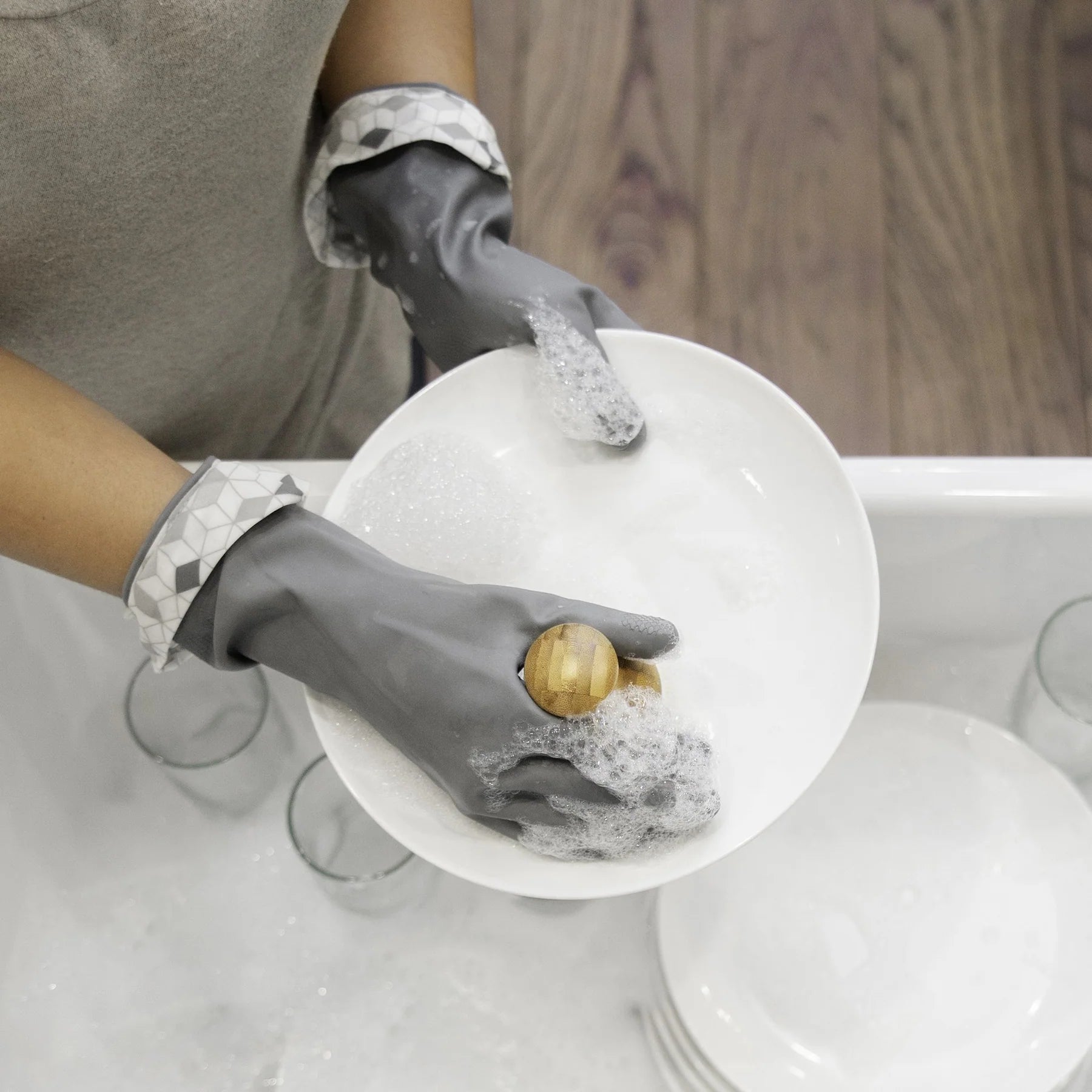 Splash Patrol Natural Latex Cleaning Gloves