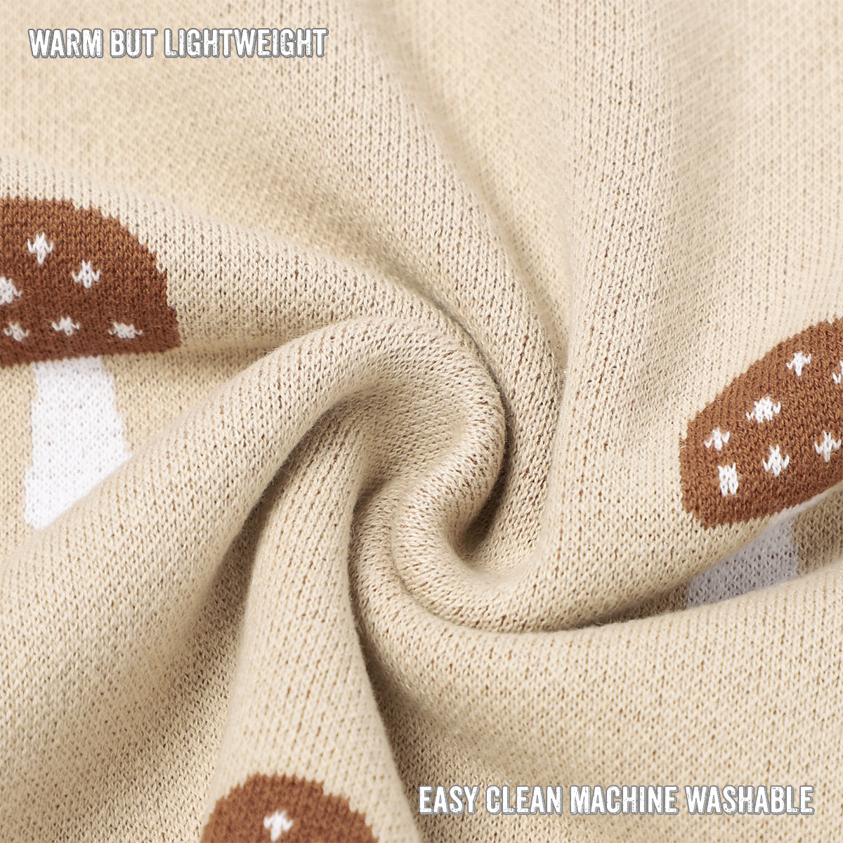 Whimsy Cotton Knit Baby Blanket