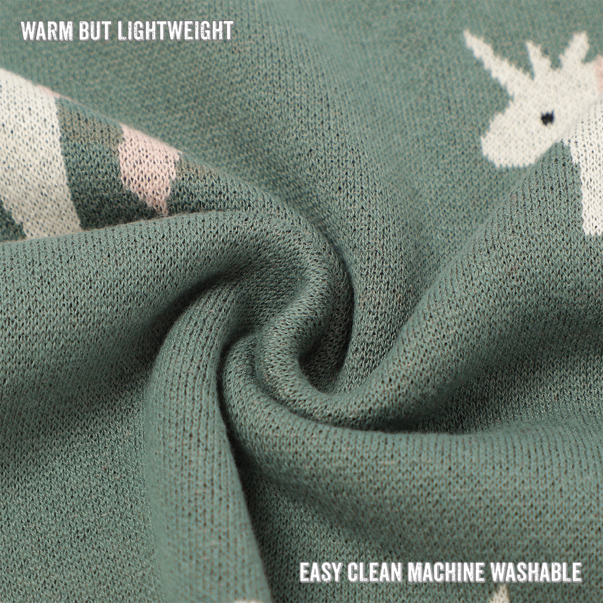 Unicorn Cotton Knit Baby Blanket