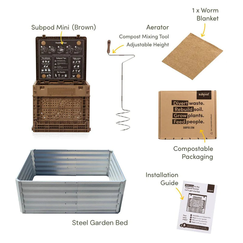 Subpod-Modbed Balcony Garden Planter - EarthHero