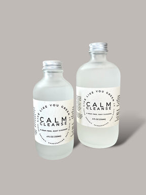 Calm Cleanse Gentle Face Wash and Toner + Hyaluronic Acid, Micellar Water, and Organic Rose