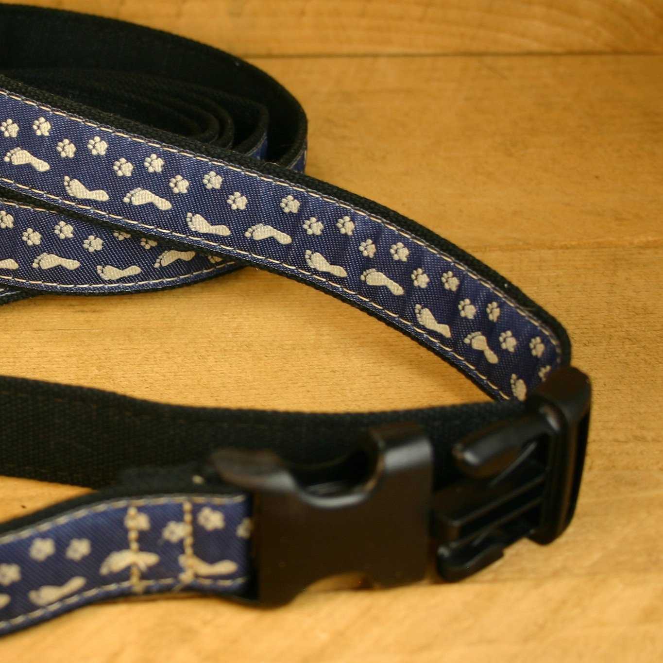 Hemp Dog Leash 6' Click n' Go with clasp BFF Blue