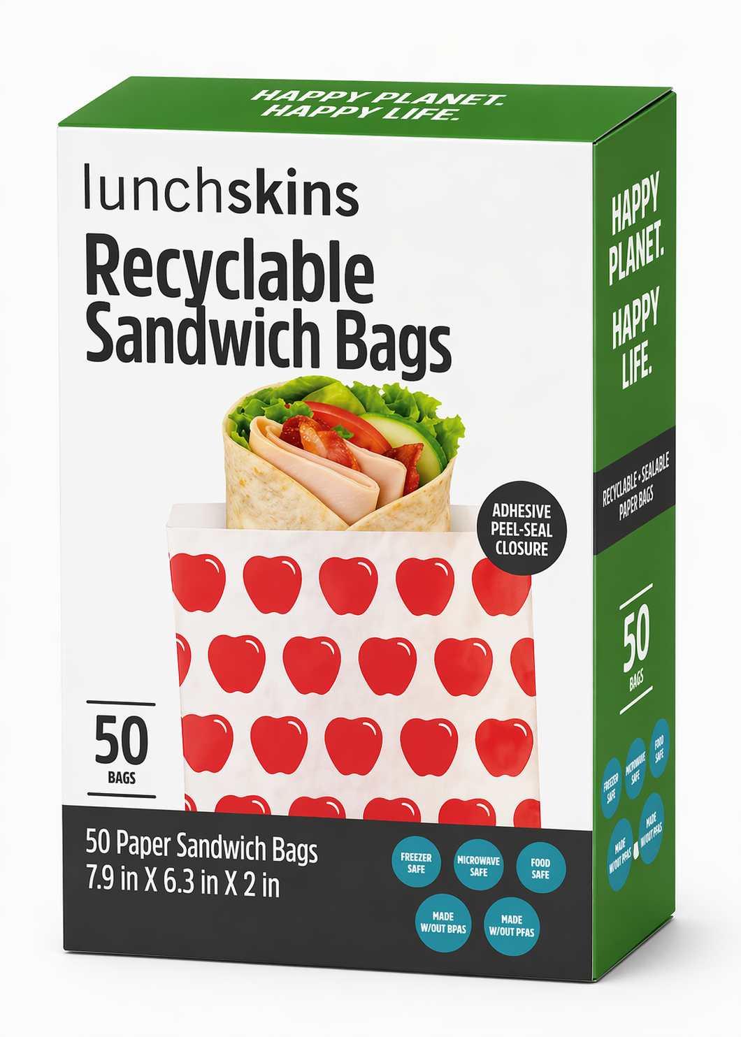 Recyclable Sandwich Bags Apple