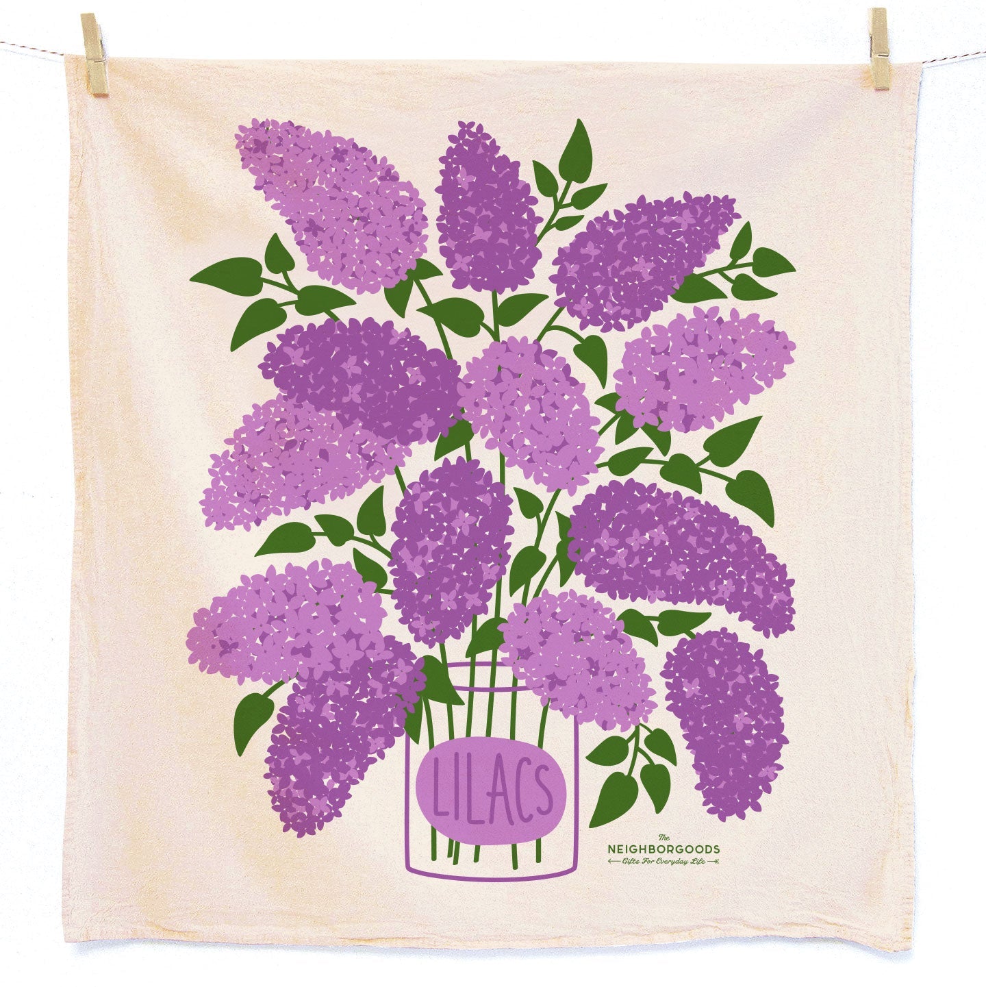 Lilac Purple Organic Cotton Dish Towel Set - 2 Pack