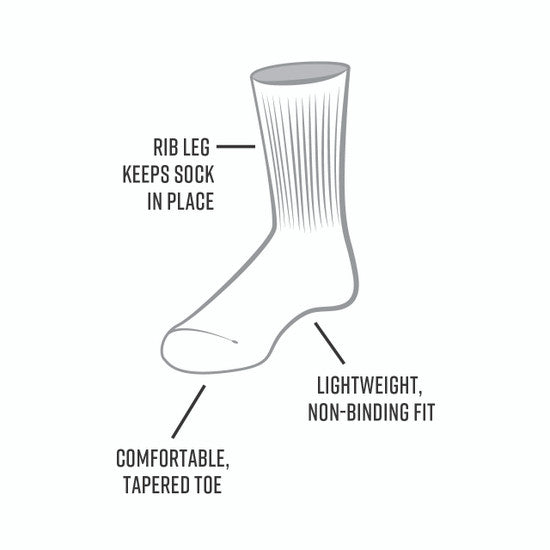 Organic Cotton Socks - Lightweight Crew