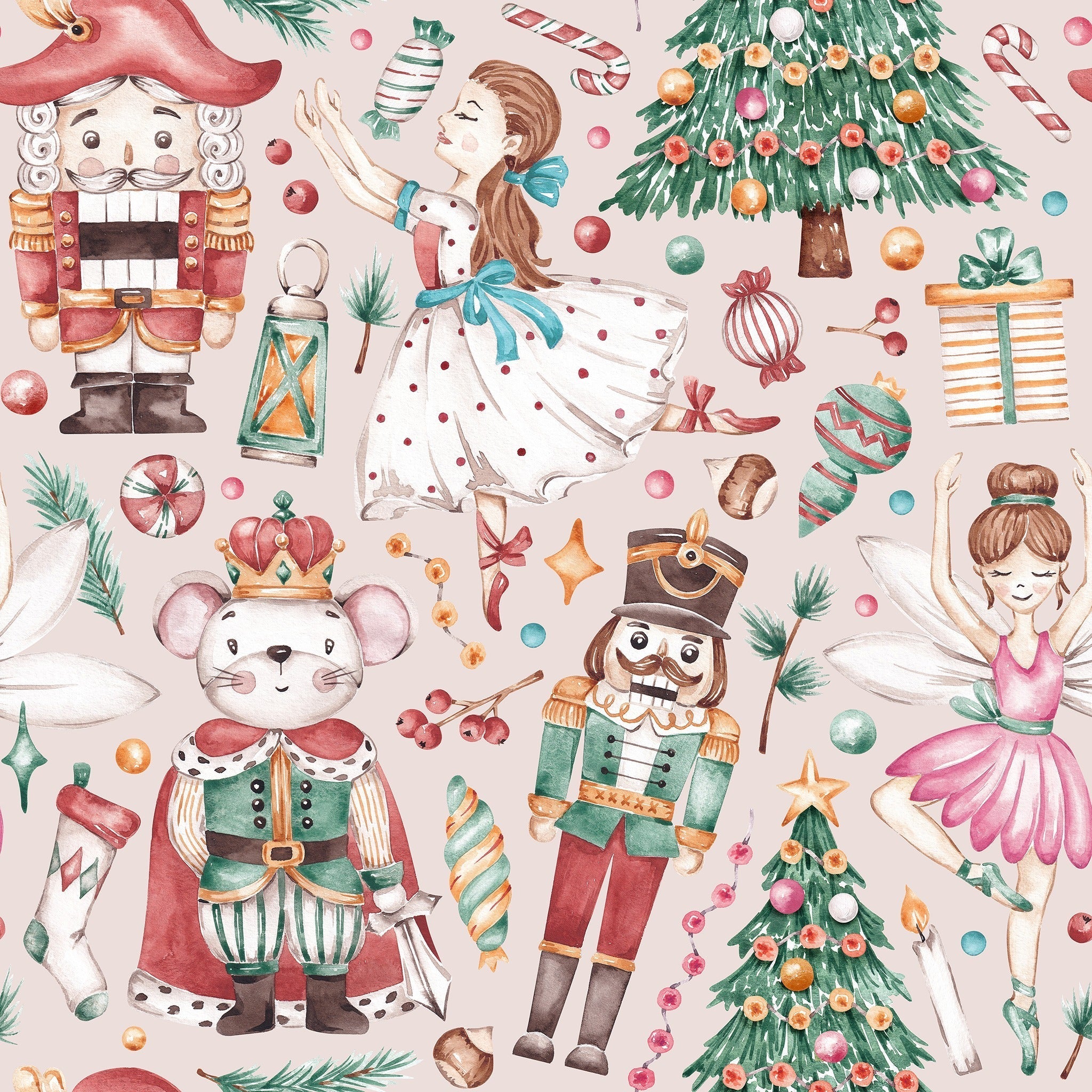 Nutcracker Fritz und freunde (4 Furoshiki Gift Wraps)