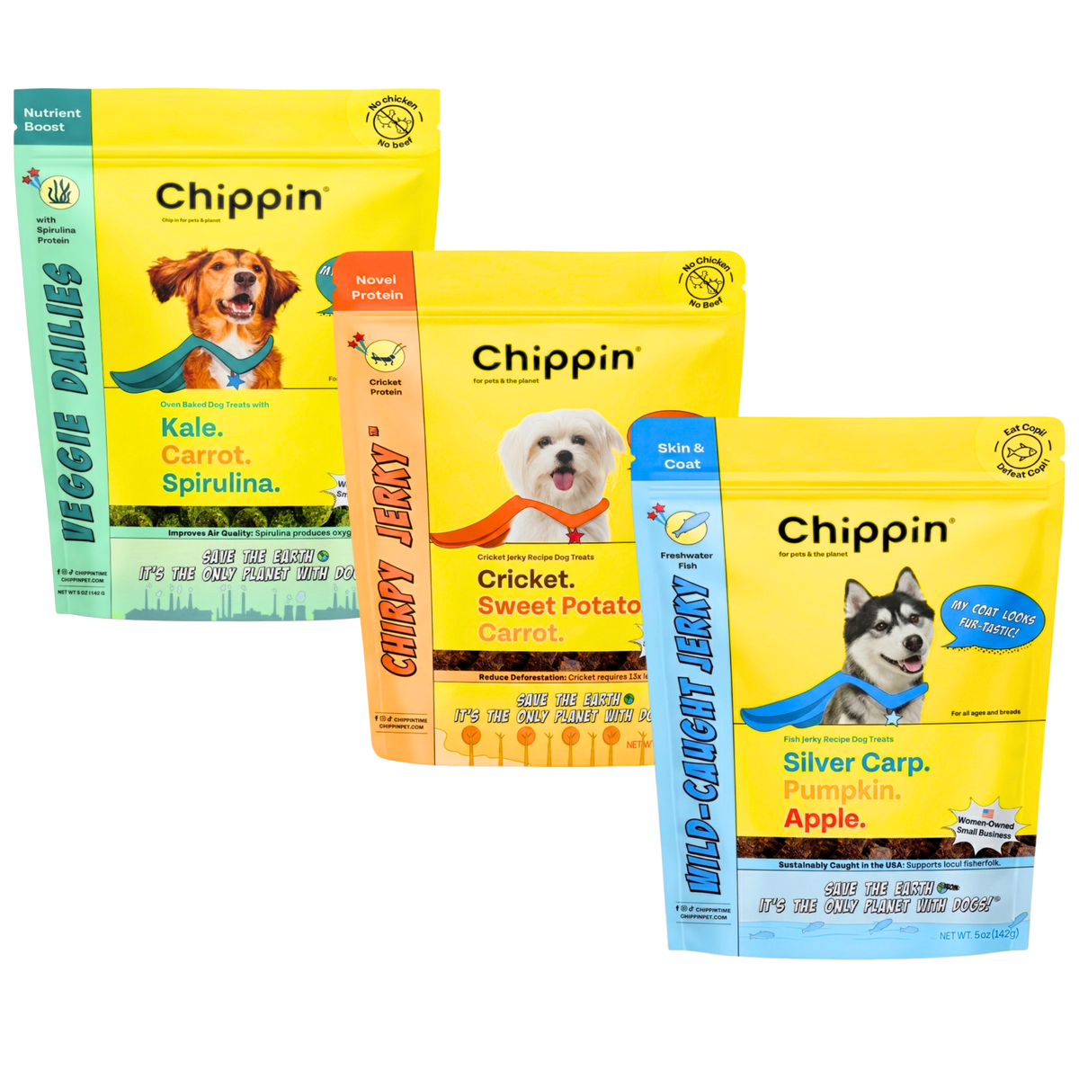 Chippin Sustainable Protein Dog Treat Starter Pack