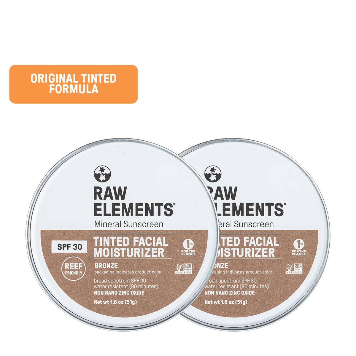 Tinted Face Moisturizer SPF 30 *Plastic Free* - 2 Pack