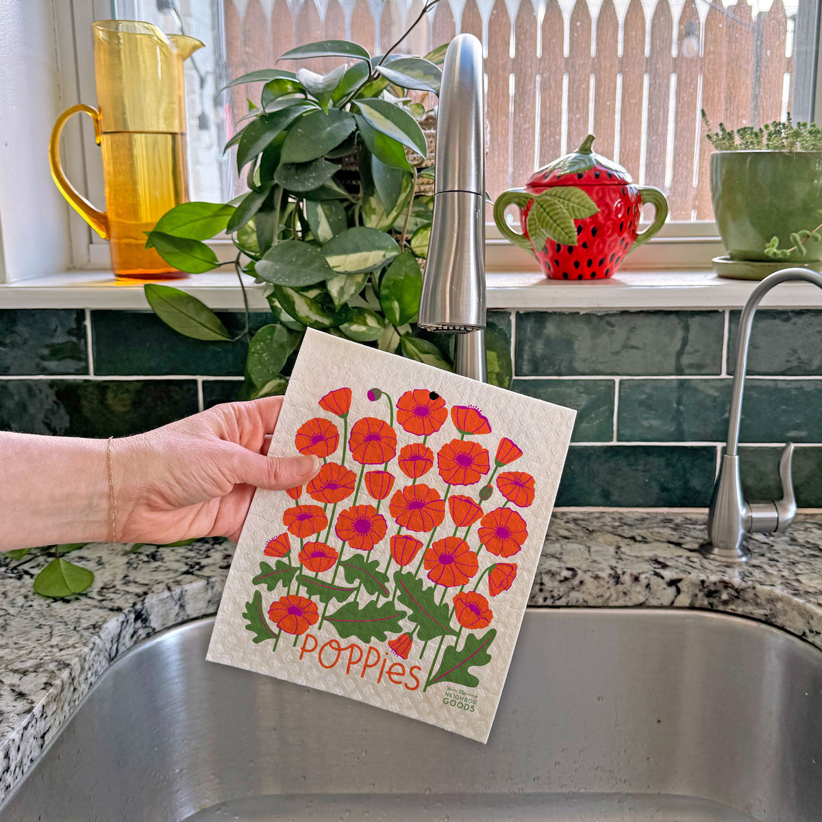 The Neighborgoods Pollinator Garden - Sponge Cloth Set Of 3