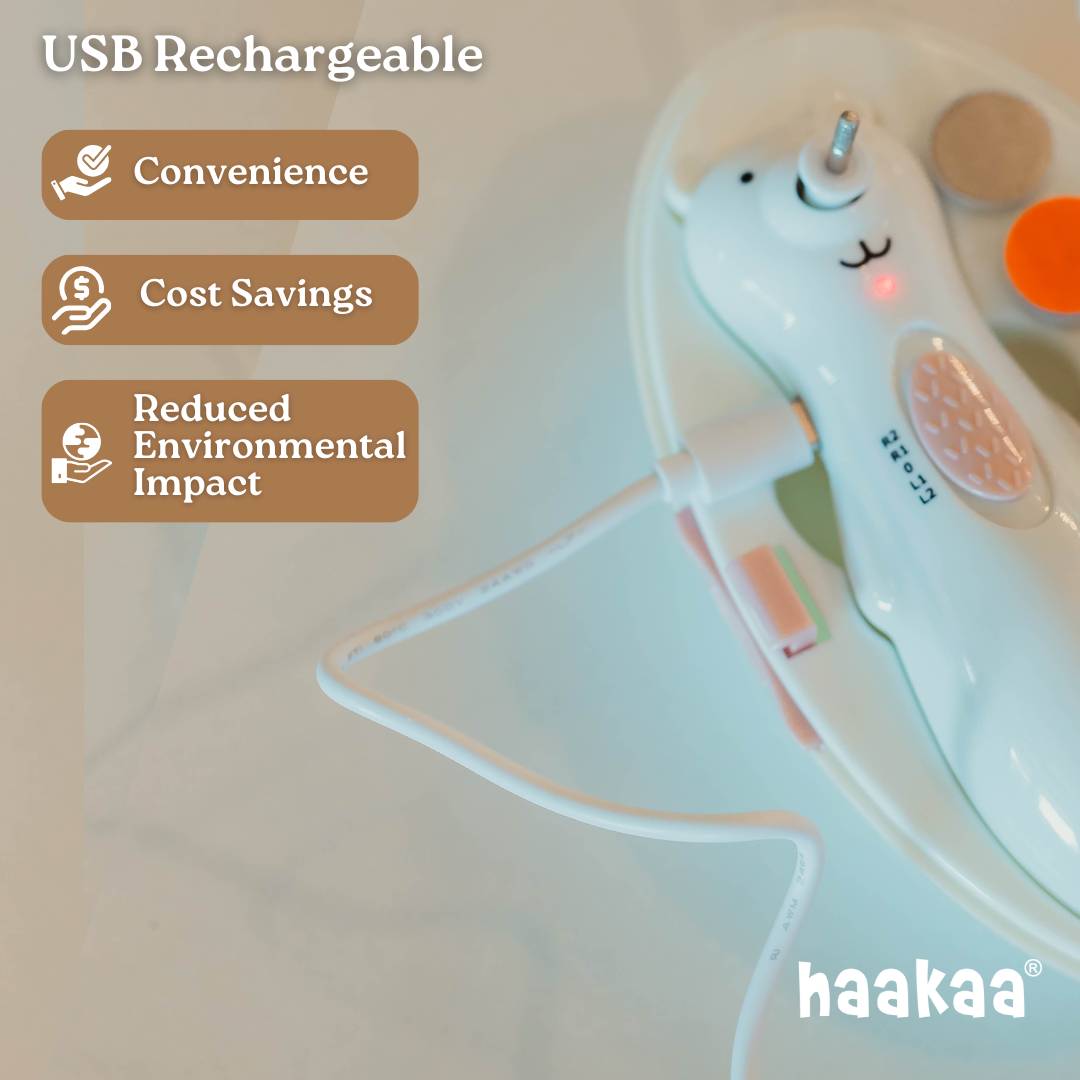 Haakaa Happii Bear Rechargeable Nail Trimmer Set